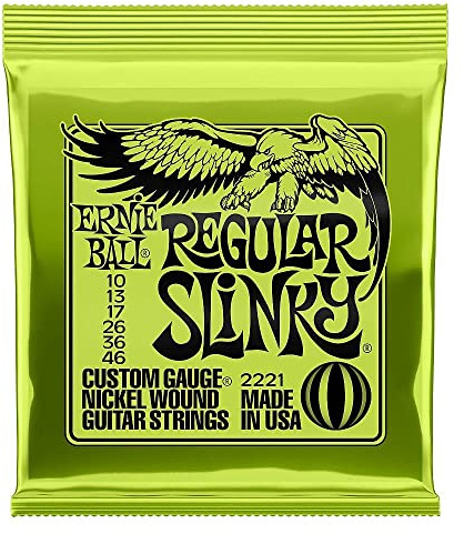 Ernie Ball 12 Sets 2221 Regular Slinky Strings with Picks