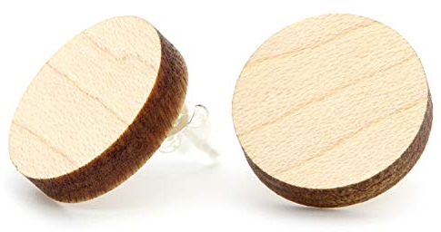 NaturSchatulle Holzschmuck Holzohrringe Ahorn I Ohrstecker Holz 925 Sterling Silber Holz Ohrringe Damen natürlicher Ohrschmuck