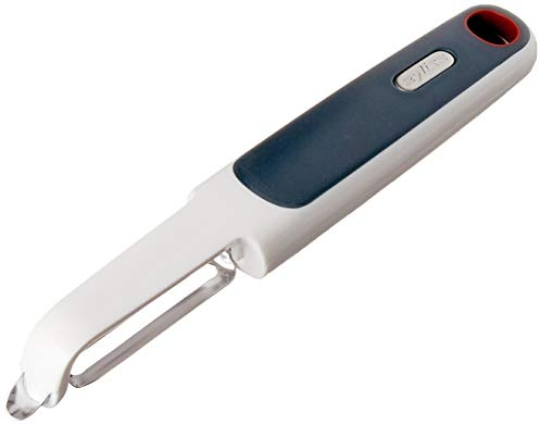 Zyliss SmoothGlide Swivel Peeler for Fruit & Vegetable - Stainless Steel Peeler - Perfect for Potato, Cucumber, Carrot, Apple, Orange, Tomatoes, & More - Comfort Grip Peeler Kitchen Tool - White