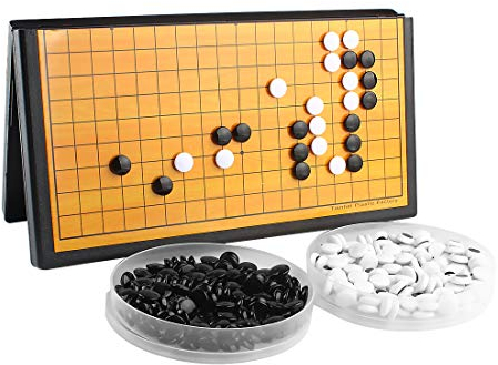 Larcele Falten Magnetisch Go Spiel Set mit Steinen und Brett zum Reisen CXWQ-01 (Mittel)