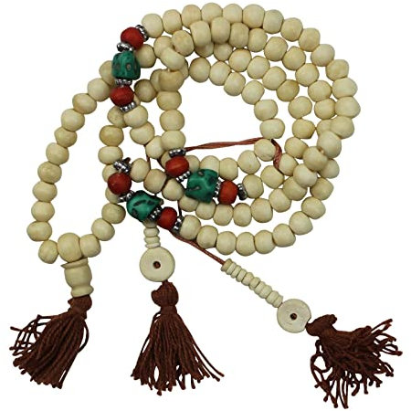 Freak Scene Bönkedja – halsband – malakedja – meditationskedja – träpärlor – modell 03