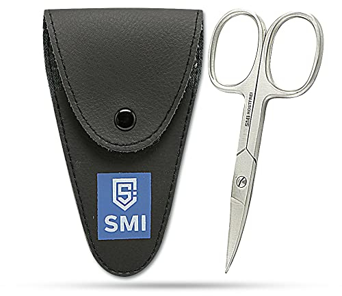 SMI Nagelschere gebogen Edelstahl Maniküre Schere Fingernägel Fußnägel mit Etui