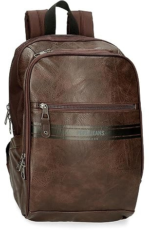 Pepe Jeans Horley Gepäck- Umhängetasche für Herren, braun, Talla única, Rucksack mit Doppelfach, anpassbar