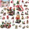 Calendrier de l'Avent,Calendrier de l'Avent de blocs,Calendrier de l'Avent Jouet Enfant,l'Avent 24 Blocs de Construction,Cadeau de Noël pour Enfants, Garçons,Filles,Cadeau Garcon 3-8 Ans Garcon