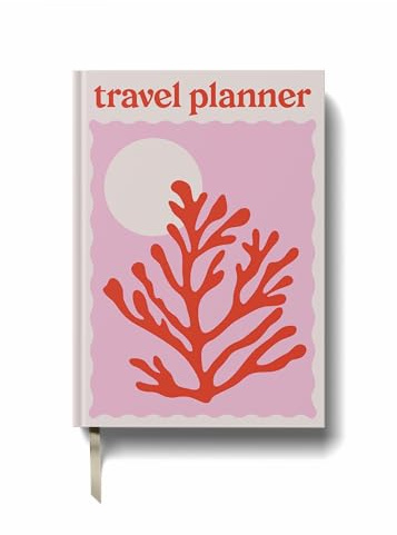 Yop & Tom Red Coral Travel Planner - Vacation Planner with 6 Trips, Budget, Accommodations, Journaling, Memories and More