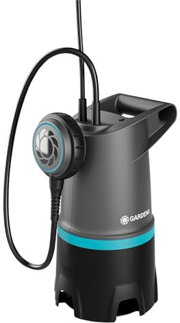 GARDENA Bomba sumergible 2 en 1 para aguas sucias 20000 BASIC, 20.000 l/h, con interruptor de flotador