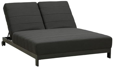 OUTLIV. Doppelliege Miami Aluminium Sunbrella, wetterfest, UV-beständig, 2 Liegeplätze, 202x143 cm, anthrazit