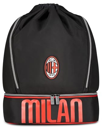 Seven Borsa AC MILAN glorious history da palestra, Fondo rigido porta scarpe, Portaborraccia, Bambino, Ragazzo, Calcio, Prodotto ufficiale, Idea regalo