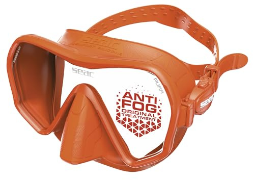 SEAC Pura – Frameless Single-Lens Silicone Diving Mask | Antifog Low Volume Mask for Diving and Snorkeling with 3D Buckle