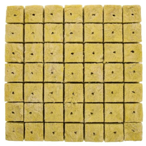 YARNOW Bloc de Culture Hors Sol 49 Pièces 40X40X40 MM Substrat de Semis Hydroponique Naturel Respirant pour Pépinière et Jardinage Blocs de Terreau Nutritifs pour Fleurs et Légumes