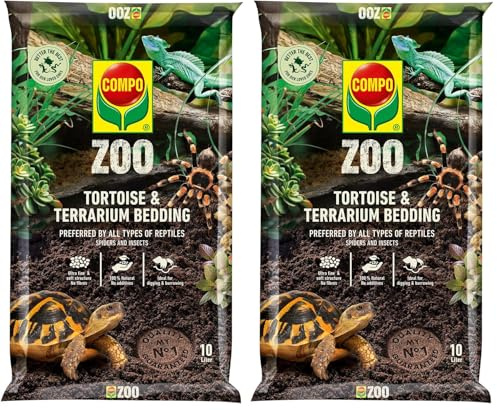COMPO Zoo Substrat pour Tortues et Terrariums - 10 L (Lot de 2)