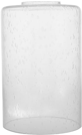 CLISPEED Pantalla Cilíndrica de Vidrio Burbuja Transparente 100x150 Mm para Lámparas de Mesa y Pared, Repuesto Decorativo Seguro Bordes Pulidos, Iluminación Brillante para Hogar y Sala