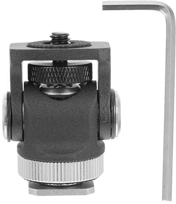 PRETYZOOM Mini Rótula para Cámara Cabezal de Bola Giratorio 360°, Soporte de Zapata en Aleación de Aluminio Ligera y Compacta, Adaptador de Trípode para Fotografía y Vídeo Compatible Flash