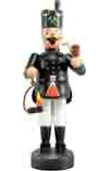 Rudolphs Schatzkiste Smoking Figure Miner with lamp 22cm Smoke Figure Smoking Man Figurine ore Mountains