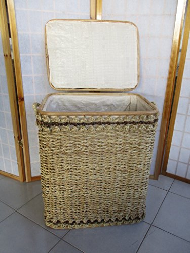 fantasie d oriente Cesto PORTABIANCHERIA Vimini Rattan BANANO CM 43x33x54H Porta Biancheria
