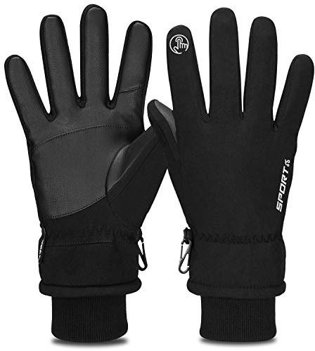 Yobenki Warm Winterhandschuhe Wasserdicht Skihandschuhe Winddicht Touchscreen Handschuhe für Herren und Damen, Atmungsaktiv Running-Handschuhe für Skifahren Laufen Wandern Radfahren