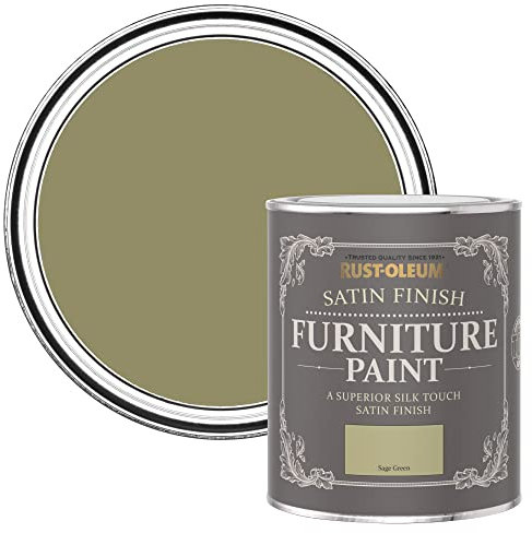 Rust-Oleum Green Furniture Paint in Satin Finish - Sage Green 750ml