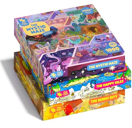 Magic Puzzle Company Series 1 Bundle • 3-Pack of 1000-Piece Jigsaw Puzzles