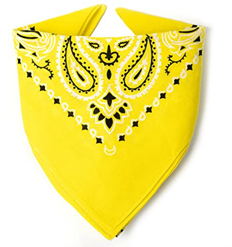 Karl Loven - Gelb Bandana - Paisleymuster - 100% Baumwolle - Dicker Stoff - 20 Exklusivfarben