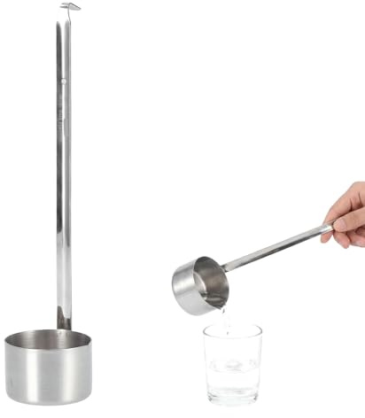 Sked Vin Dispenser Rostfritt stål Vin Sked Vin Slev Hällsked Ölhäll Sked med Krok Slev 25 ml/50 ml/125 ml/250 ml/500 ml (50 ml)