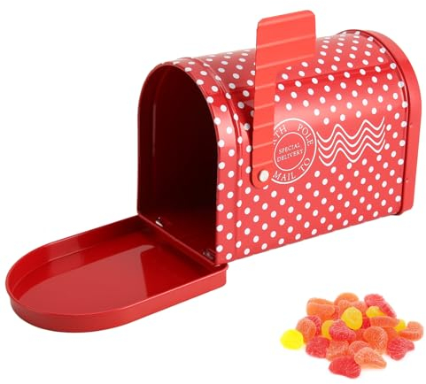 Buzón De San Valentín, Lata De Galletas De Metal, Lata De Galletas De Navidad Con Forma De Buzón Con Tapas Para Regalar, Caja De Dulces De Lata De Almacenamiento En Forma De Buzón Para Adornos Caja De