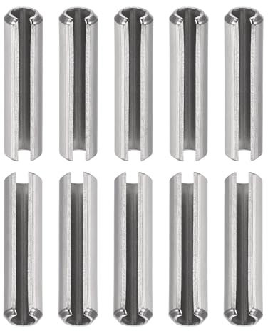 DTGN M5 x 35mm(DxL) Asolato Molla Perno - 10pz - Buono per Casa Macchina Fissaggio - 304 Inossidabile Acciaio Molla Perno Tensione Rullo Perno - Argento