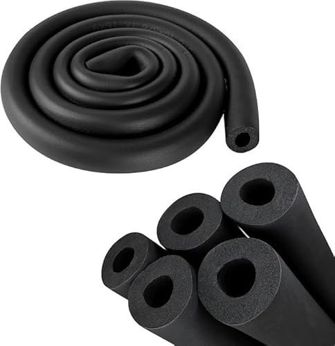 Rohrisolierung Schaumstoff Ø 25mm Rohrdämmung Isolierung Rohr Schwarz für Heizung Sanitär Heizungsrohr Kupferrohr 1.8m (Schwarz, 25mm)