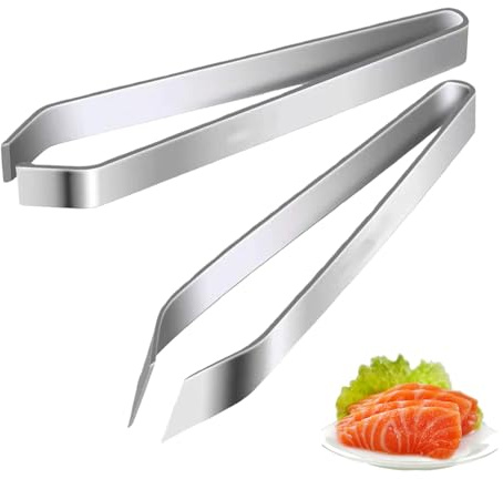 Lot de 2 pinces à arêtes, pince à arêtes, pince à arêtes, pince à arêtes de poisson, pince à arêtes pour poisson, poulet, cochon et poisson, deux styles d'ustensiles de cuisine