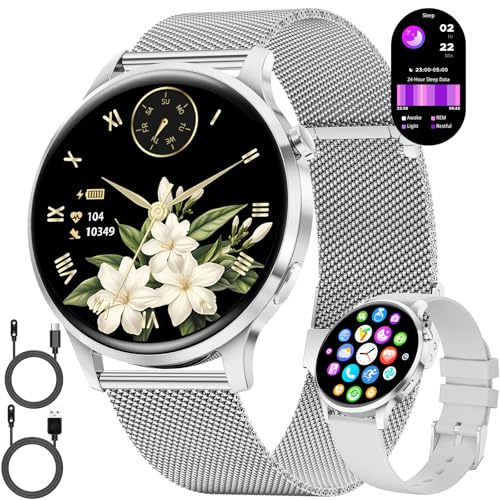 LIGE Smartwatch Donna 7,9mm Ultrafino 1,32 AMOLED Chiamate Bluetooth per Android iOS Orologio Intelligente Elegante Multisport Fitness,Monitor Frequenza Cardiaca e Sonno,Ciclo Mestrual