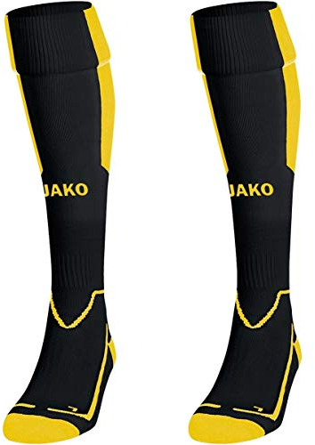 JAKO Unisex strømper Lazio Stutzenstr mpfe, mehrfarbig(Schwarz/Citro), 35-38 EU