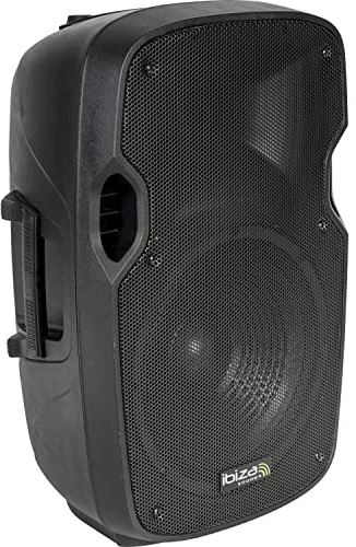 Ibiza - XTK12A - Altavoz Activo Plug & Play de 12/30cm con una Potencia de 500W RMS - Tweeters de compresión, Sistema Bass Reflex, módulo Amplificador, entradas Line/Micro - Negro