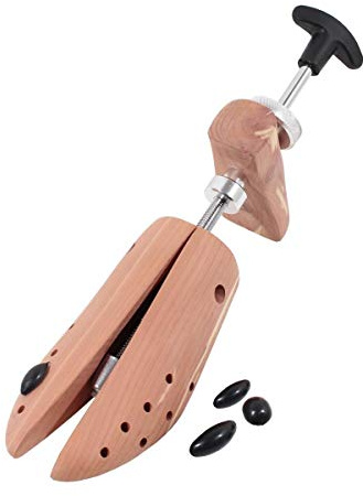 DELFA 1 extenseur de chaussures en bois de cèdre avec mécanisme à 2 voies en métal contre les points de pression, beige, S 34-36 Da.