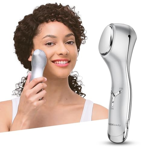 TOUCHBeauty Massaggiatore per Viso e Occhi Elettrico Professionale, 2 in 1 Strumento di Bellezza con Caldo e Freddo, Massaggio Viso Lenitivo e Liftante, Allevia l'affaticamento Degli Occhi