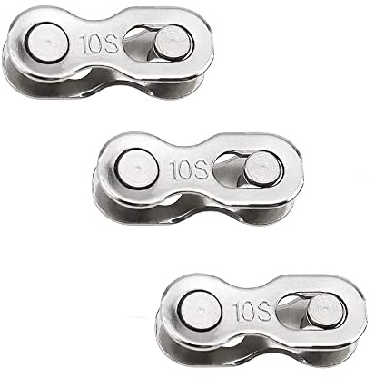 Chaîne de Vélo Maillons,3 Paires Chaîne à 10 Vitesses de Vélo VTT Attache Rapide Maillons Rapide pour Connecteur de Bicyclette en Accessoires