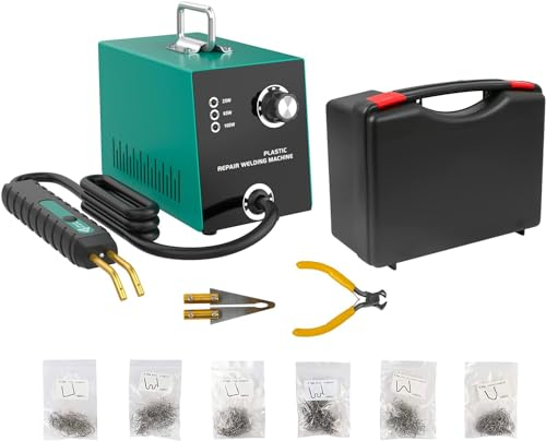 220V Kit Soudure Plastique Machines - MOTOCOCHE 100W 65W 25W Pistolet Soudure Plastique RéGlable avec 600 Agrafes Plastique pour Reparation Pare Choc Plastique, etc.