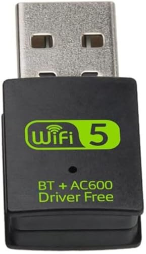 Bluetooth Dongle, WLAN USB Stick 600Mbps USB WiFi Bluetooth Adapter PC Dual Band 2.4GHz/5GHz Wireless Wi-Fi Network Card