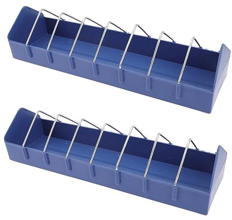 Yardwe 2pcs Pigeon Feeder Anti-spatter Food Troughs Lightweight Pp Feeding Long Troughs for Pigeon Feed in Bird Cage with Easy to Clean Design