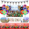Robl Birthday Party Decorations- 59Pcs Happy Birthday Banner Balloons Colorful Tableware Decoration Set mit Plates Napkins Tattoos Tablecloths for Cartoon Theme Party Supplies for 10 Guests