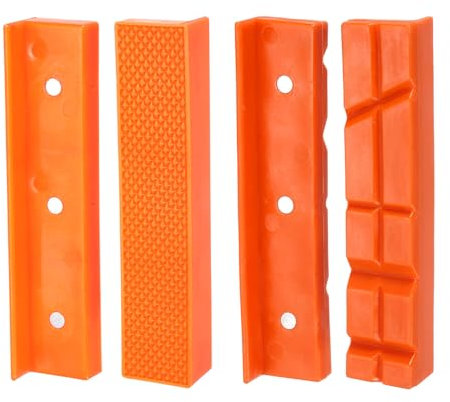 sourcing map Set di 2 ganasce magnetiche da 12,7 cm, con scanalature piatte e scanalature a V, in gomma morbida, multiuso, protezione per la lavorazione del legno, gioielli e impianti idraulici,