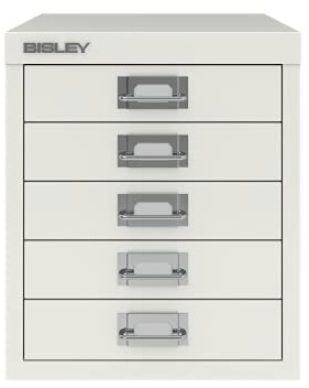 Bisley Filing Cabinet, Steel, Chalk White, One Size, B5MDW