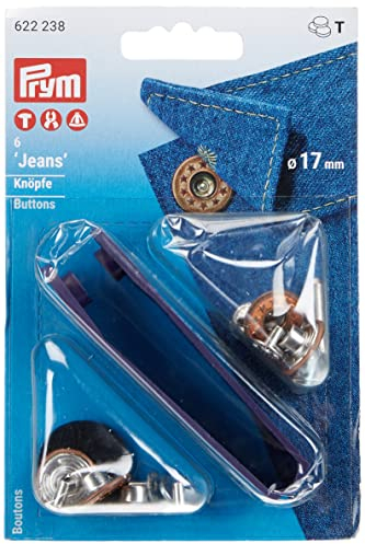 Prym 622238 Nähfrei-Jeansknopf Sterne offen 17 mm altbronze, Metal