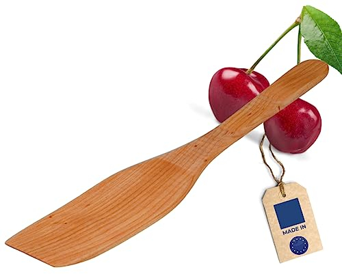 HOFMEISTER® Pfannenwender aus edlem Kirsch-Holz, 30 cm, antibakteriell, hitzebeständig & plastikfrei, Keine Kratzer in beschichteten Pfannen, kein Plastik im Essen, 100% Naturprodukt