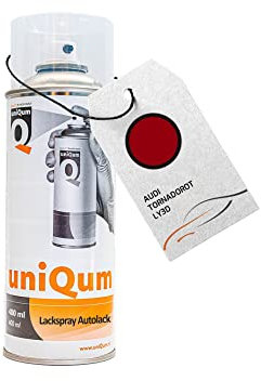 uniQum Autolack Spraydose fürs Auto für AUDI TORNADOROT LY3D Autolack Reparatur 400 ml