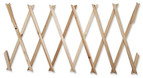 Schone Traliccio espandibile in legno, pratico e resistente, si espande fino a 1,5 m, per piante rampicanti, giardino e patio (marrone chiaro)