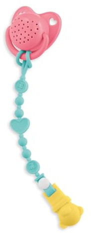 Corolle 9000141400 - Ciuccio con 15 Suoni e Catenella per Ciuccio, per Tutte Le Bambole da 36 cm, Accessori per Bambole, a Partire dai 3 Anni in su