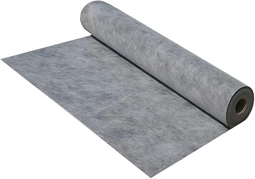 petour Waterproof Membrane 3.3ft x 98.5ft Waterproofing Underlay for Bathroom Wood Tile Ceramic 24mils Thick Underlayment Waterproof Polyethylene Fabric Roll for Bathroom, Sauna, Steam Room, Grey
