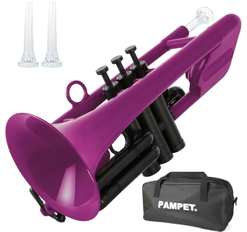 PAMPET SEA LION Professional Plastic Bb Trumpet Set for Student Beginner (Purple)