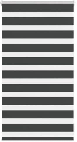 vidaXL Zebrarollo Schwarz 80x100 cm Stoffbreite 75,9 cm Polyester, Zebra-Rollo, Doppelrollo, Zebra-Jalousie für Fenster, Doppelrollo, Zebra-Rollo