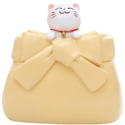 misppro Pot de fleurs en résine Pothos - Sac à main - Vase de fleurs pour bonsaï - Support pour la maison, le bureau, la table - Centre de table - Motif chat d'intérieur