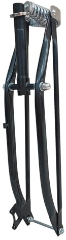 AUTES 26 inch Bicycle Springer Fork 1 Threaded Bike Fork, Disc Brake Heavy Duty Fork for Cruiser Chopper Bike (Black)